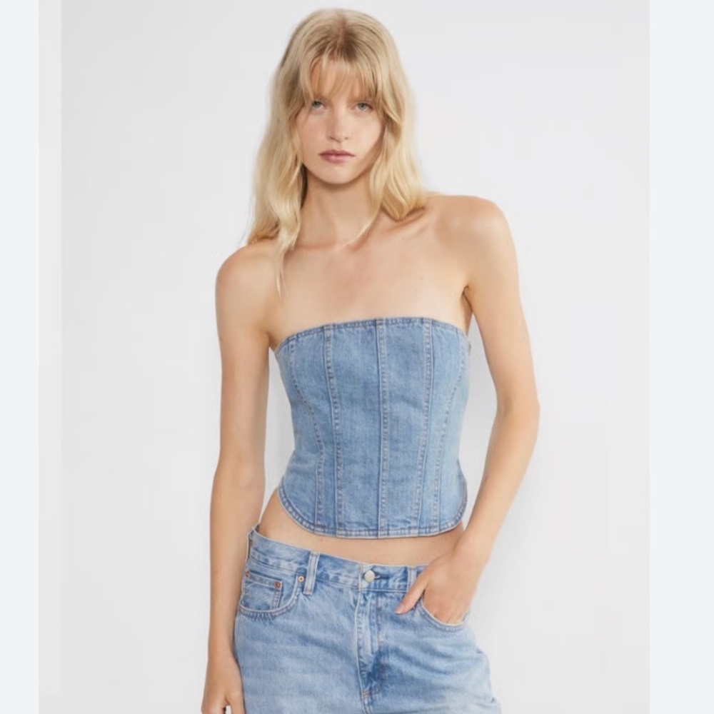 Aritzia Denim Forum The '90s Debbie Denim Bustier